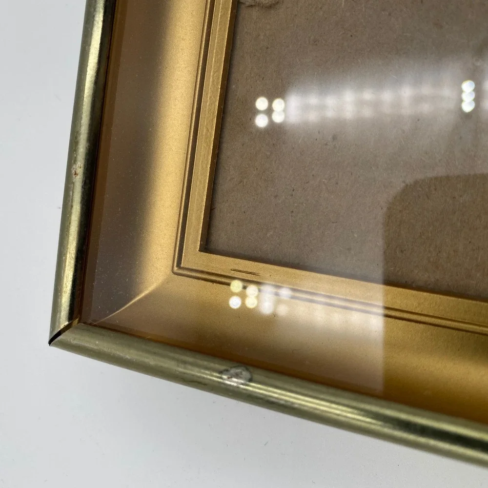 Vintage Gold Tone 5x7‎ Ornate Photo Picture Frame Tabletop MCM Style